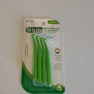 GUM Proxabrush Go-Betweens Tight Interdental Brushes Green Angled 4 Ct